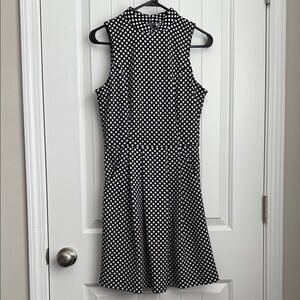 White and Black Polka Dot Dress